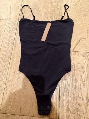 SKIMS Black Adjustable-Strap Bodysuit